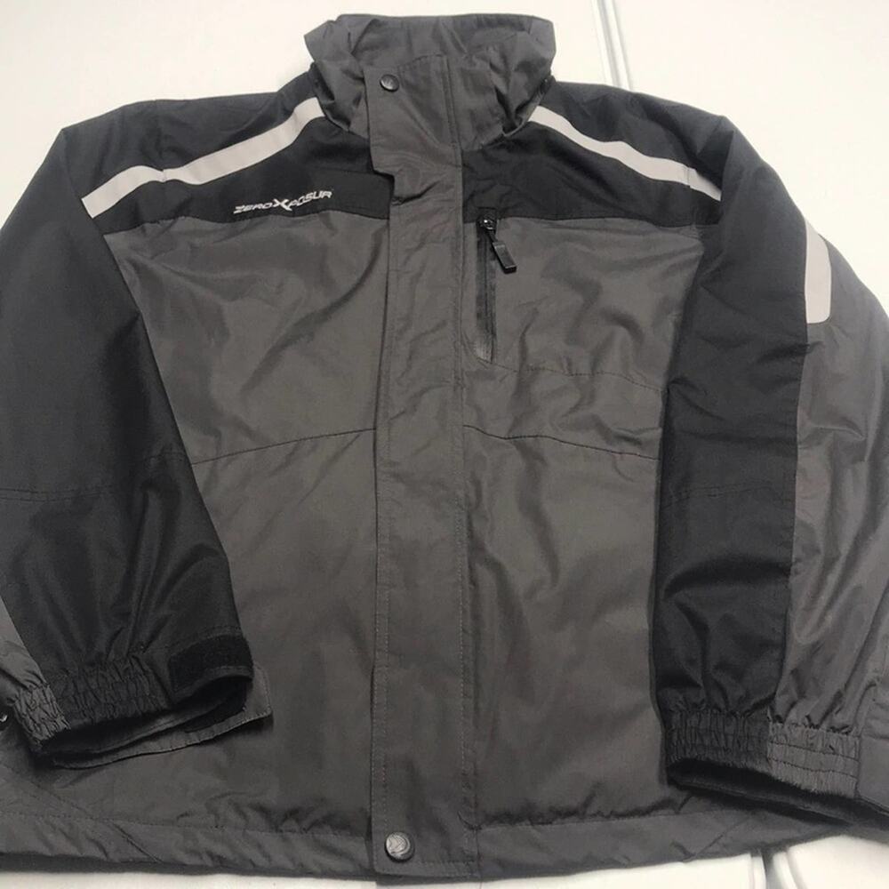 ZEROXPOSUR Mens Black Gray Winter Shell Coat
